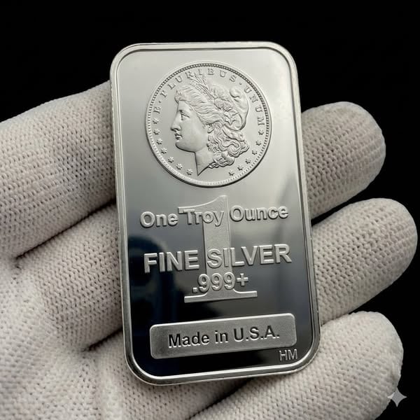 🔥Last Day 50% OFF - Highland Mint 1 oz Morgan Head .999+ Fine Silver Bar