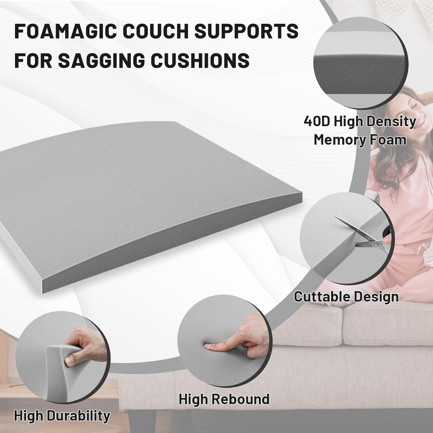 🛋️Couch Cushion Support For Sagging Seat