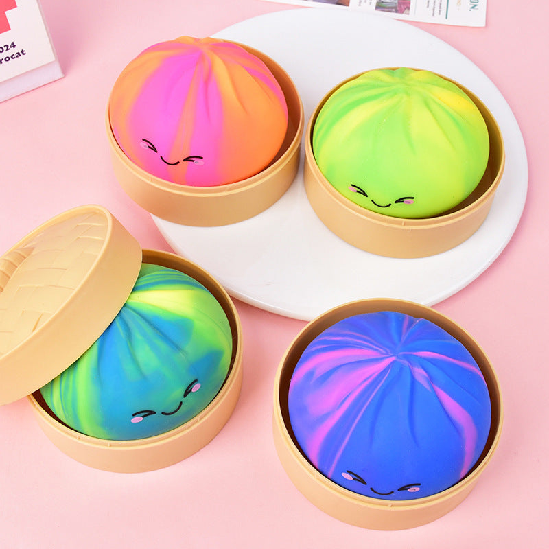 🍔💕Glitter Squishy Bun - Squeeze Away Stress for Instant Calm & Focus