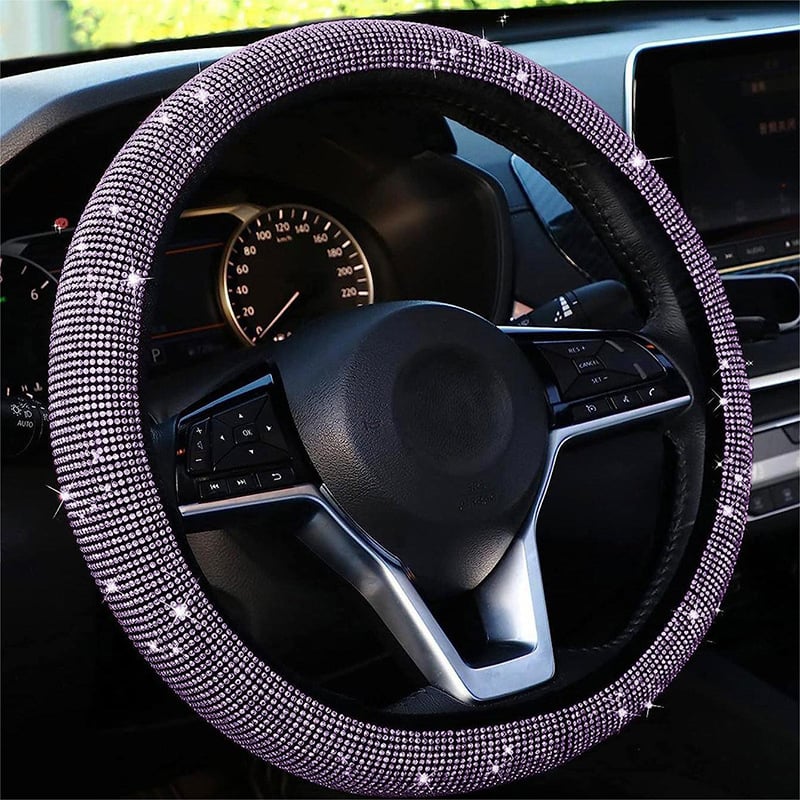 💖Bling Rhinestone Diamond Car Steering Protection