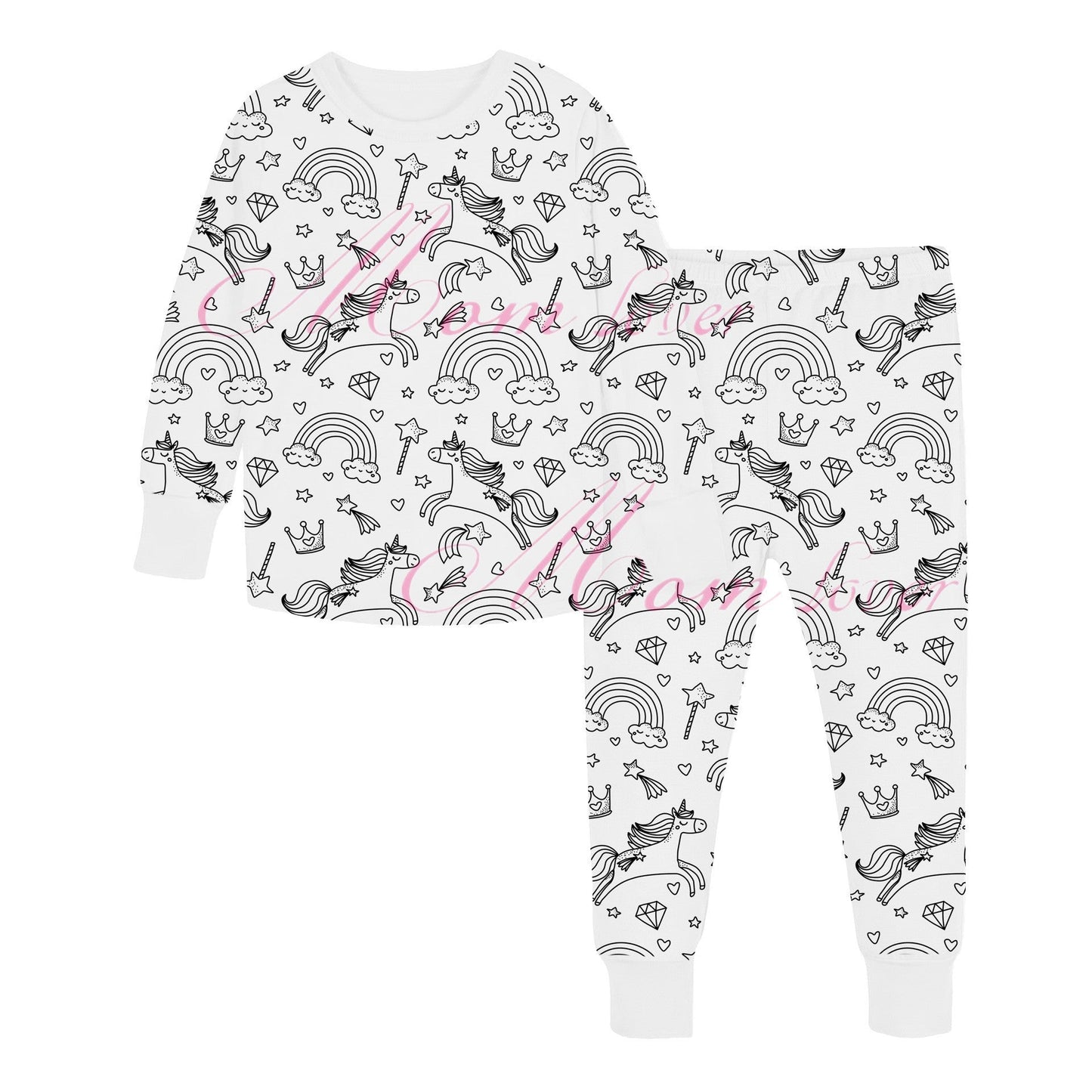 🛏️✨ DIY Cartoon Colorable Pajamas for Kids - Washable Fabric with 10 Non-Toxic Markers for Creative Fun 🎨👧