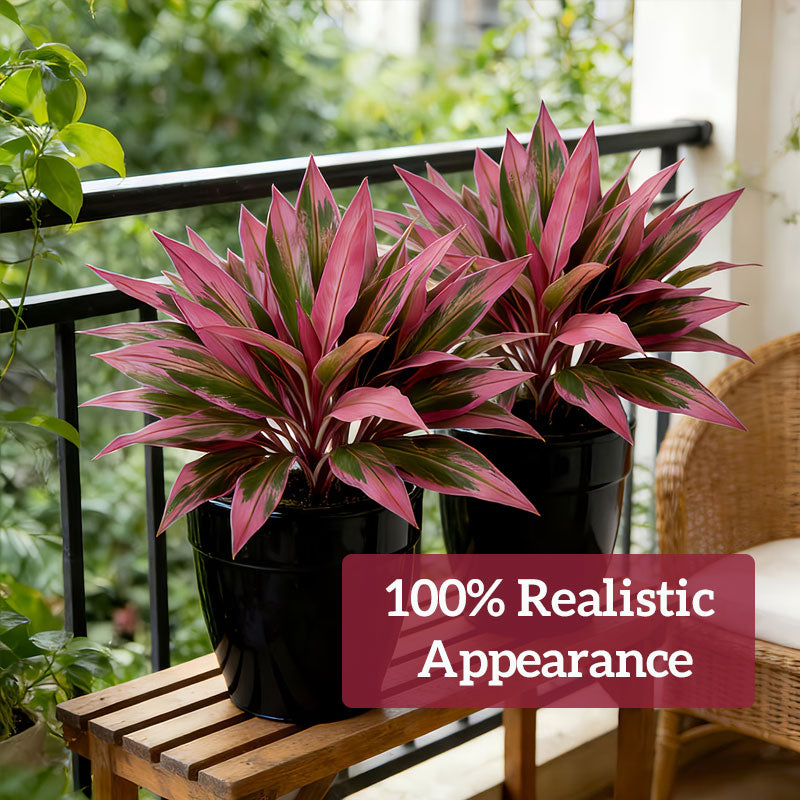 🏡🌿Artificial Red Cordyline Ti Plant – No-Fuss Year-Round Vibrant Foliage!