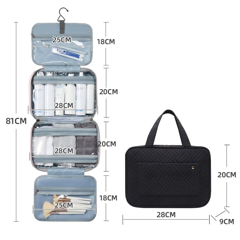 🔥 Toiletry Bag For Women With Hanging Hook