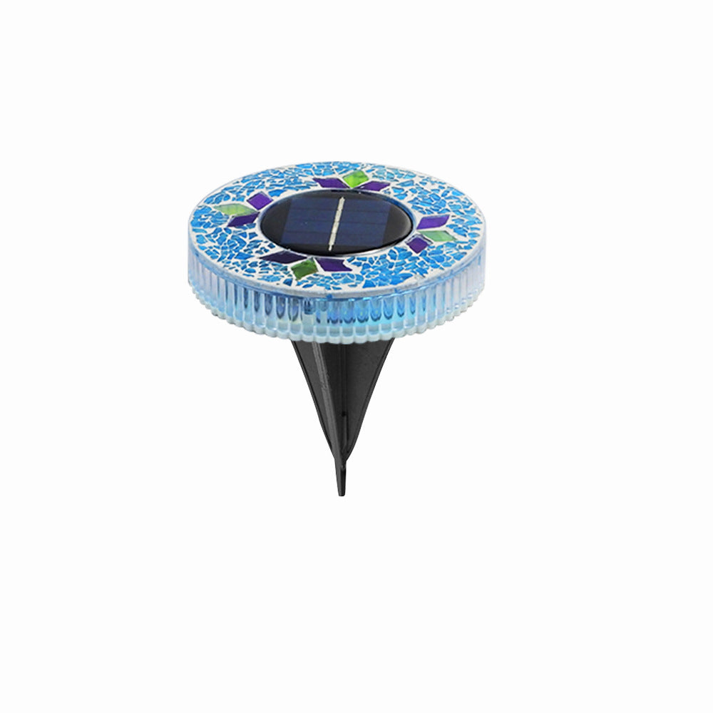 🌅 Spring Best-Seller:4 Pack Solar Outdoor Mosaic Disk Lights✨