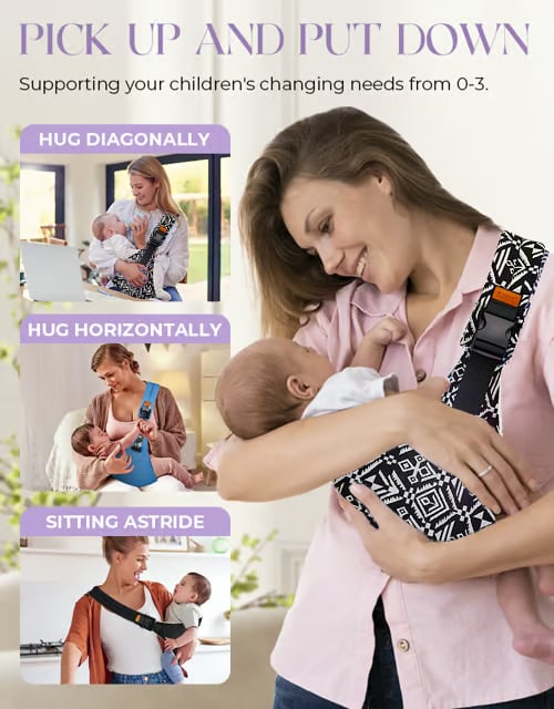 👶💪Portable One-Shoulder Toddler Carrier - Comfort On-the-Go for You and Your Little One!