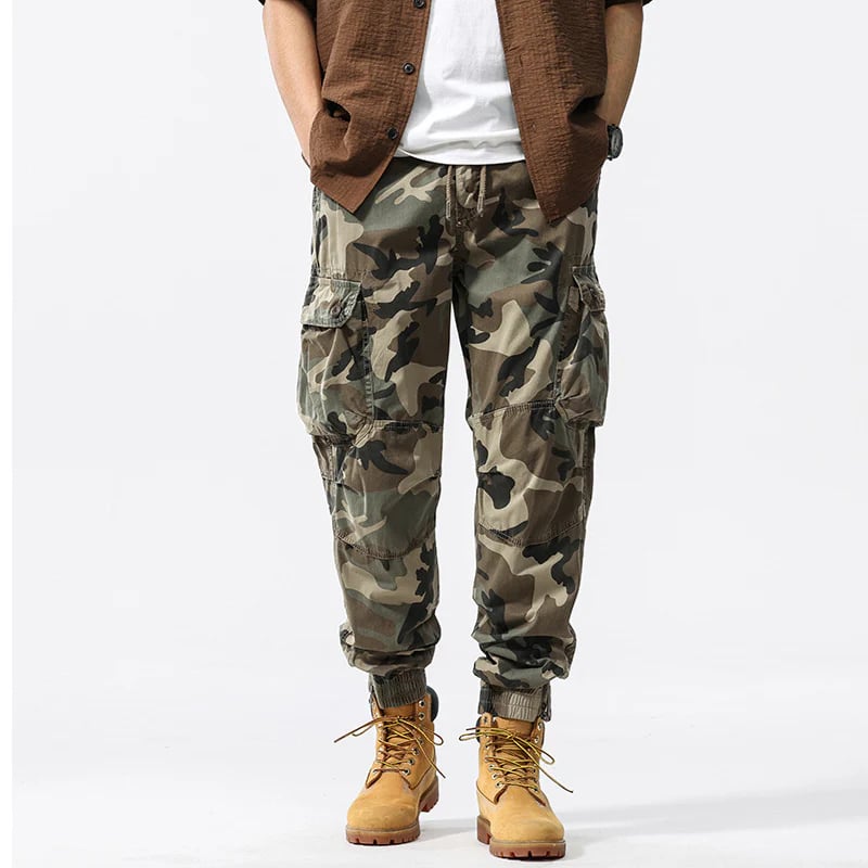 🪖 2026 Sale — Over 52,000 Sold! 🌲 Men's Camouflage Cuffed Casual Cargo Pants – Rugged Jogger Fit 🎒