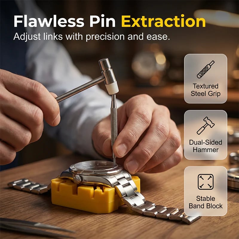 Complete 72-Piece Watch Repair Kit