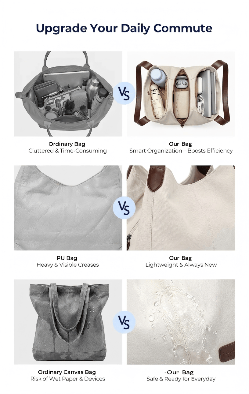 Daily Carry Bag for Women with Three Compartments