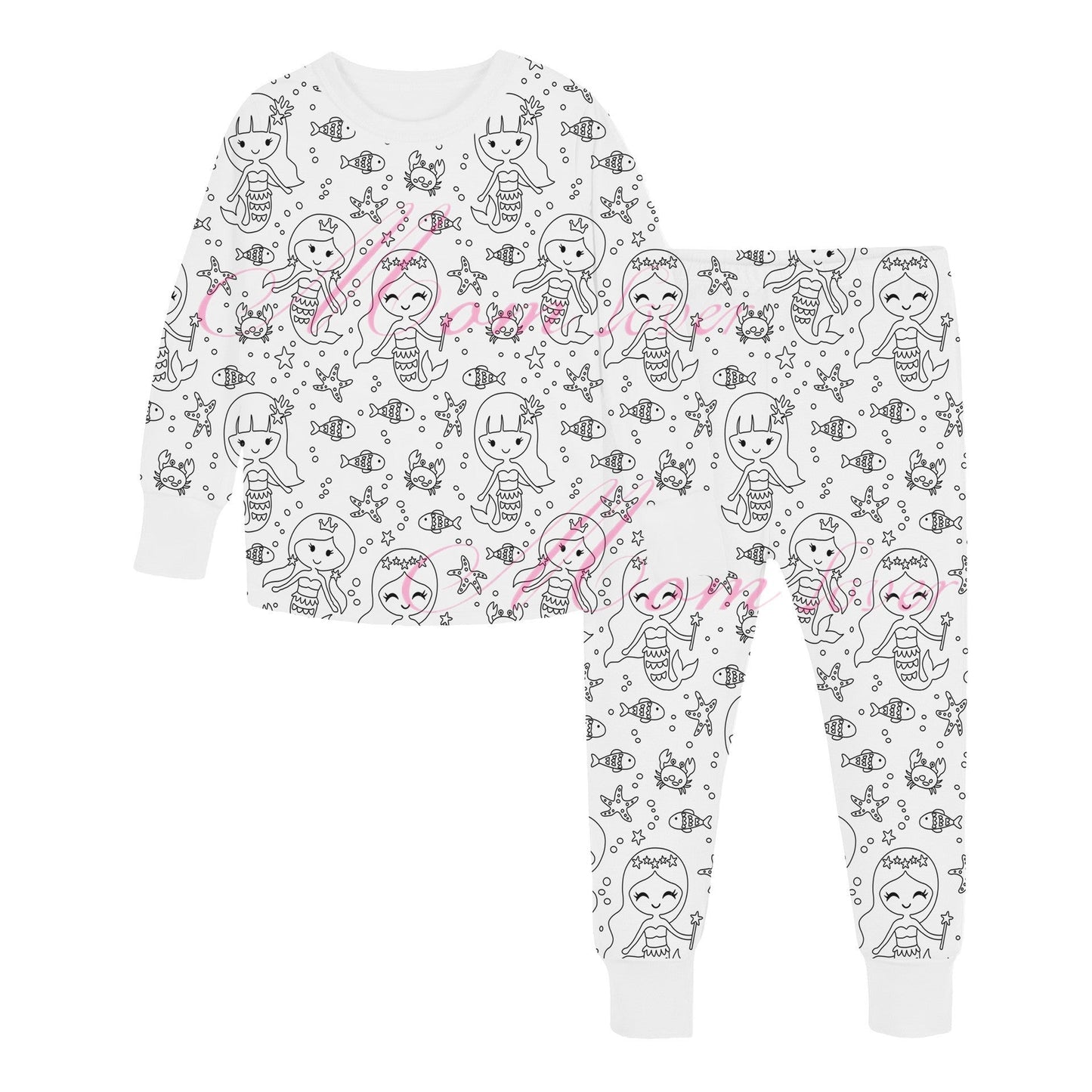 🛏️✨ DIY Cartoon Colorable Pajamas for Kids - Washable Fabric with 10 Non-Toxic Markers for Creative Fun 🎨👧
