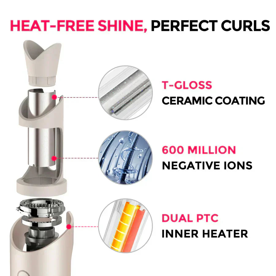 Automatic Hair Curler - 4 Temperature Settings, Tangle-Free Technology & Long-Lasting Curls for Salon-Worthy Styling