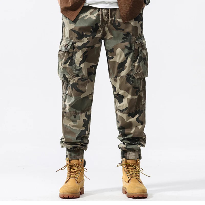 🪖 2026 Sale — Over 52,000 Sold! 🌲 Men's Camouflage Cuffed Casual Cargo Pants – Rugged Jogger Fit 🎒