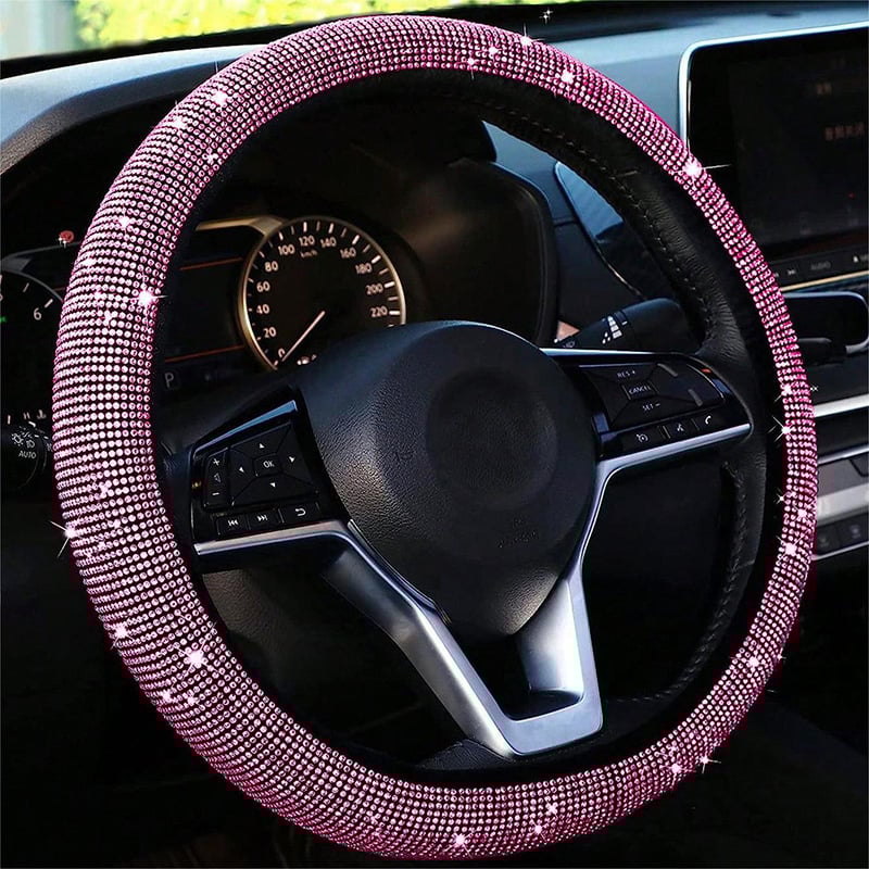 💖Bling Rhinestone Diamond Car Steering Protection