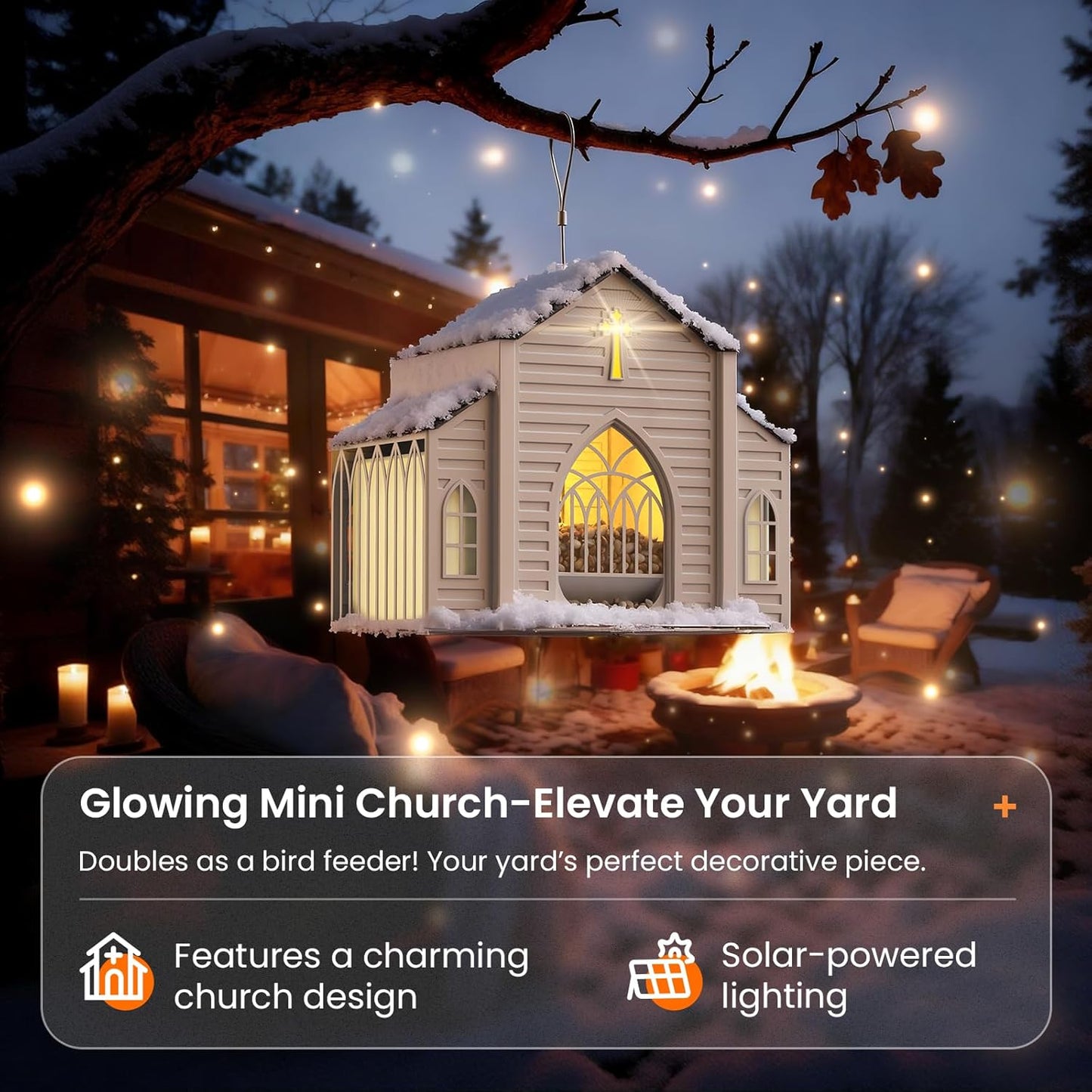 🔥HOT SALE 49% OFF✝️Church-Shaped Metal Solar Bird Feeder🎁Buy 2 Free Shipping