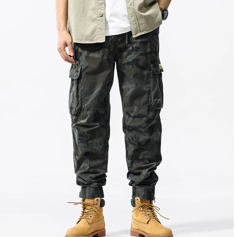 🪖 2026 Sale — Over 52,000 Sold! 🌲 Men's Camouflage Cuffed Casual Cargo Pants – Rugged Jogger Fit 🎒