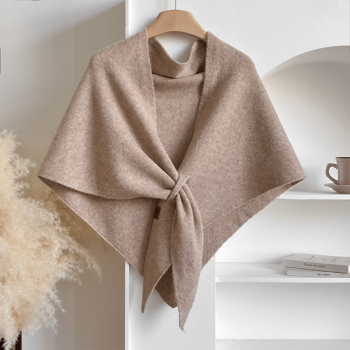 🏆Flash Sale⚡ 50K+ 💕Women's Solid Color Wool Blend Shawl☁️