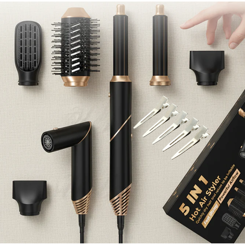 Shark FlexStyle Limited Edition 5-in-1 Air Styler & Hair Dryer | With FrizzFighter Finishing Tool, 32mm & 24mm Air Curlers, Oval Brush, Styling Concentrator, Alligator Clips & Storage Bag
