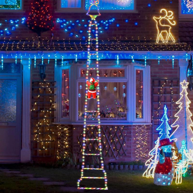 🔥This week's hot sale🔥christmas decorative ladder lights with santa claus