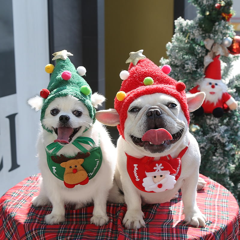 🎅🎄Cute Christmas Tree Hat with Pom-Poms