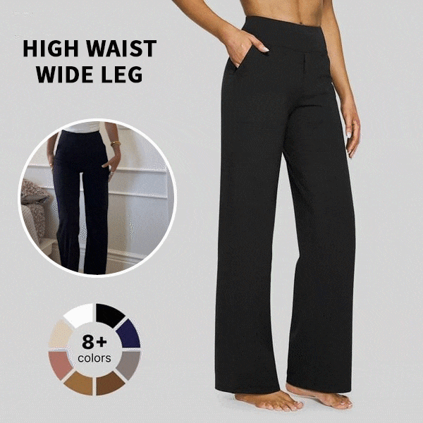 🔥🔥Women's High Waist Stretch Casual Yoga Wide Leg Pants