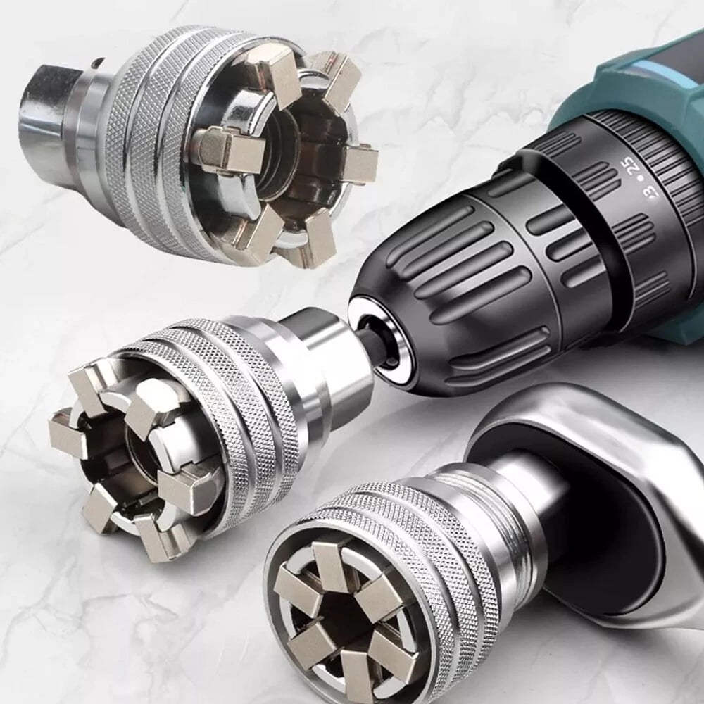 🔧Multi-function Universal Socket Wrench Tool - Universal Maintenance Tool for 3/8" Drive Ratchet Torque Wrench and Power Drill