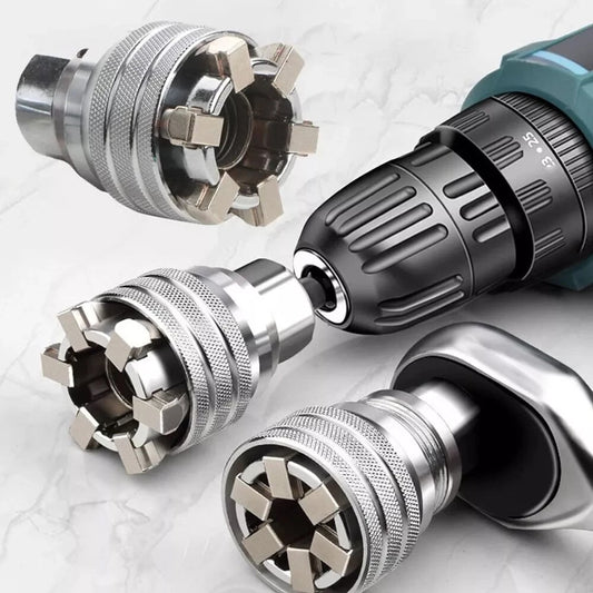 🔧Multi-function Universal Socket Wrench Tool - Universal Maintenance Tool for 3/8" Drive Ratchet Torque Wrench and Power Drill