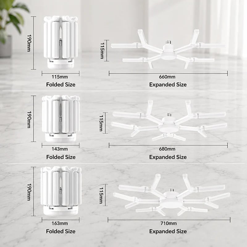 Deformable Snowflake LED Garage Light