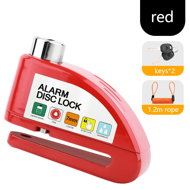 🛡️ Motorcycle Disc Brake Lock Alarm | 110dB Anti-Theft Security