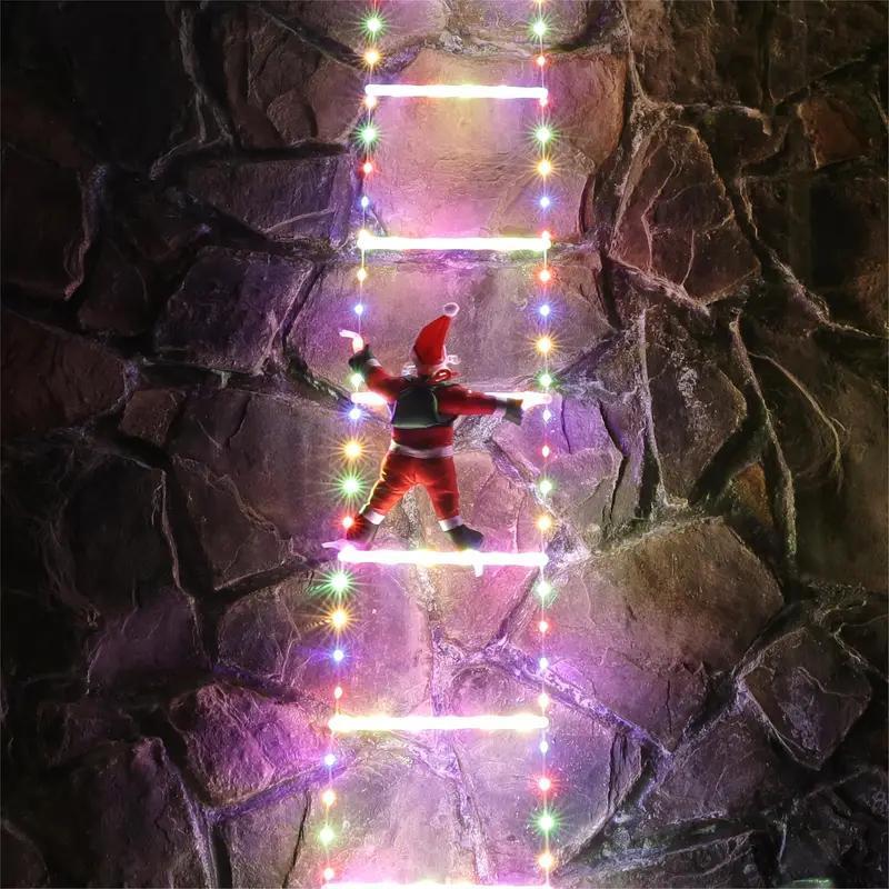 🔥This week's hot sale🔥christmas decorative ladder lights with santa claus