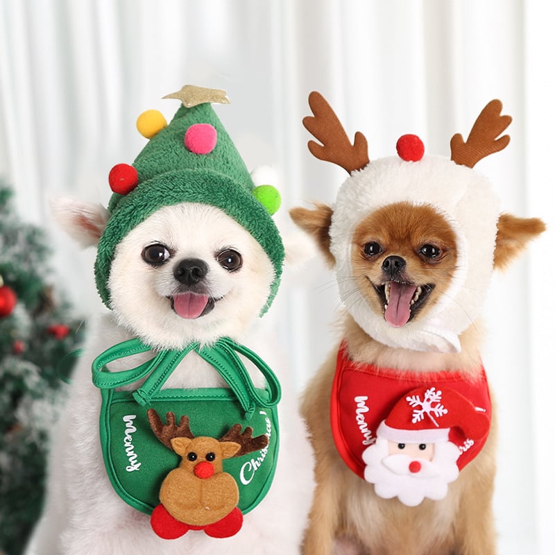 🎅🎄Cute Christmas Tree Hat with Pom-Poms