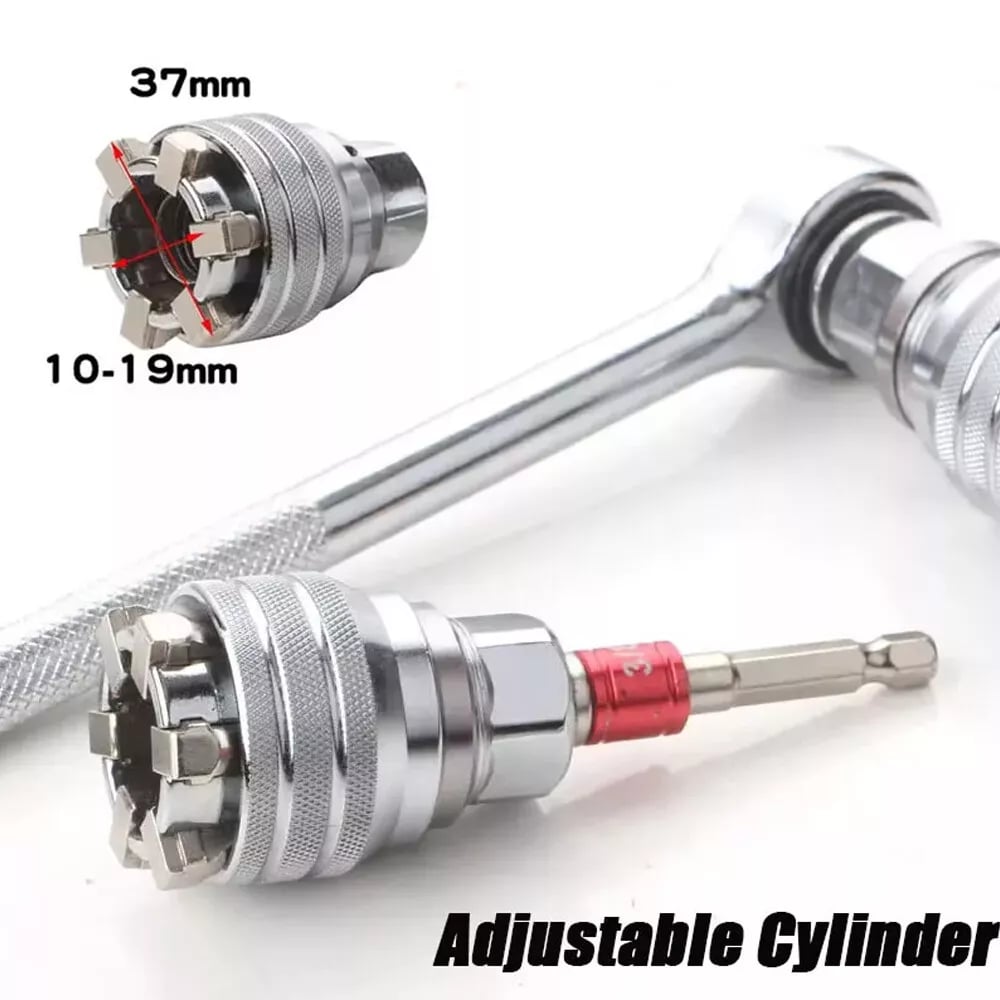 🔧Multi-function Universal Socket Wrench Tool - Universal Maintenance Tool for 3/8" Drive Ratchet Torque Wrench and Power Drill