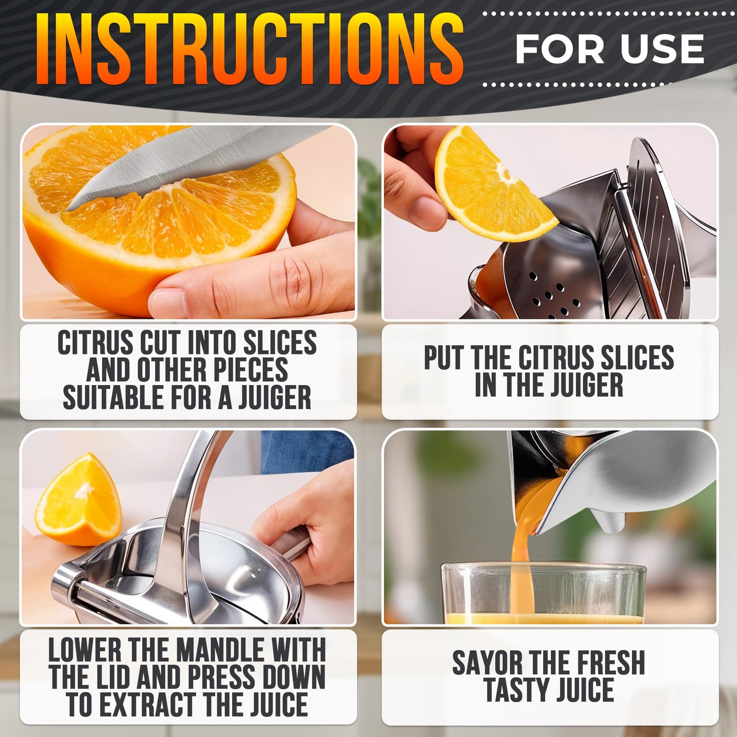🍊Kitchen Essential: Multi-Fruit Hand Juicer Squeezer 🌟