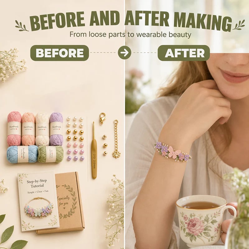 Nature-Inspired DIY Crochet Bracelet Kit