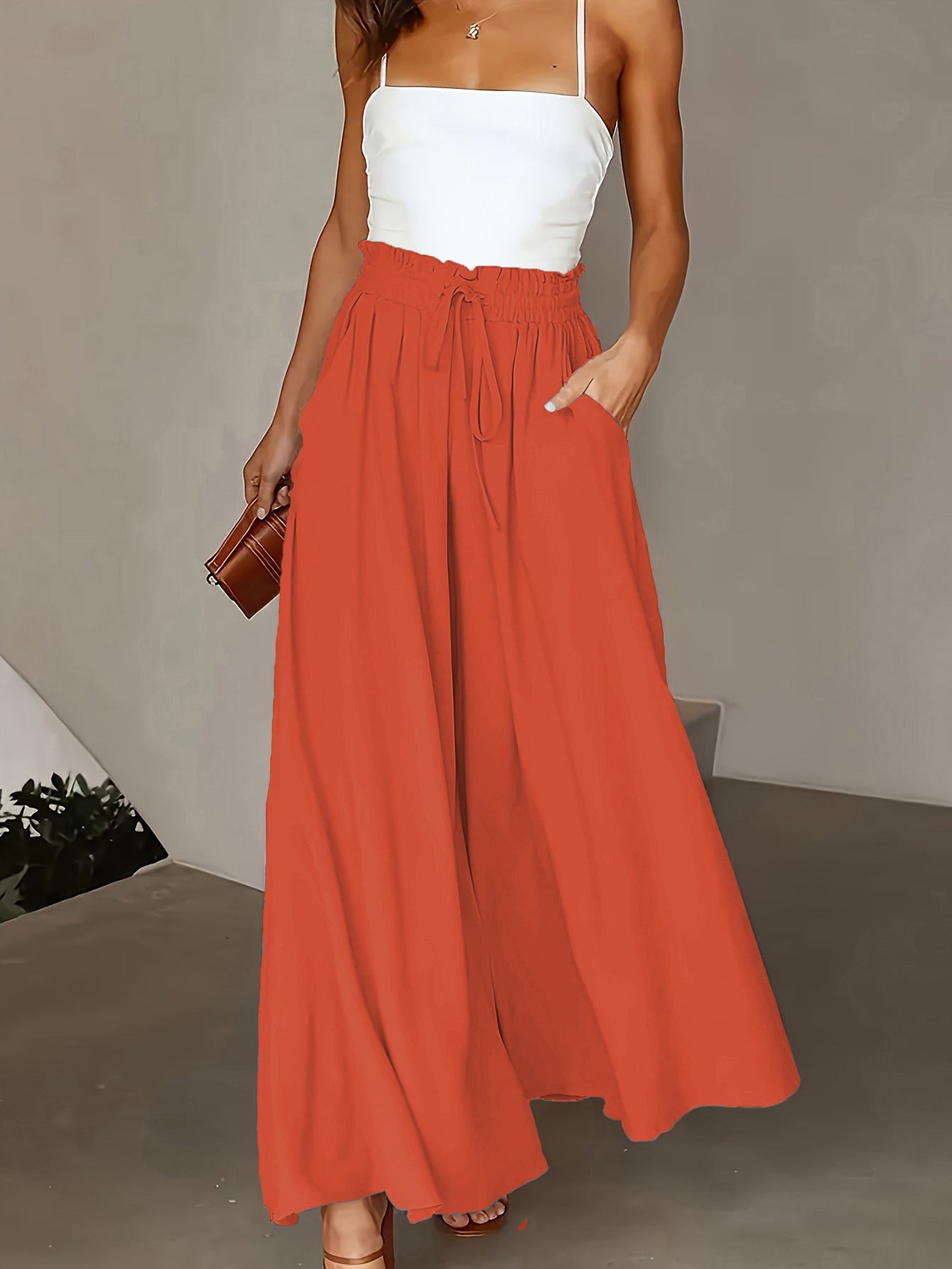 45% Off Women's High-Waisted Wide-Leg Pants