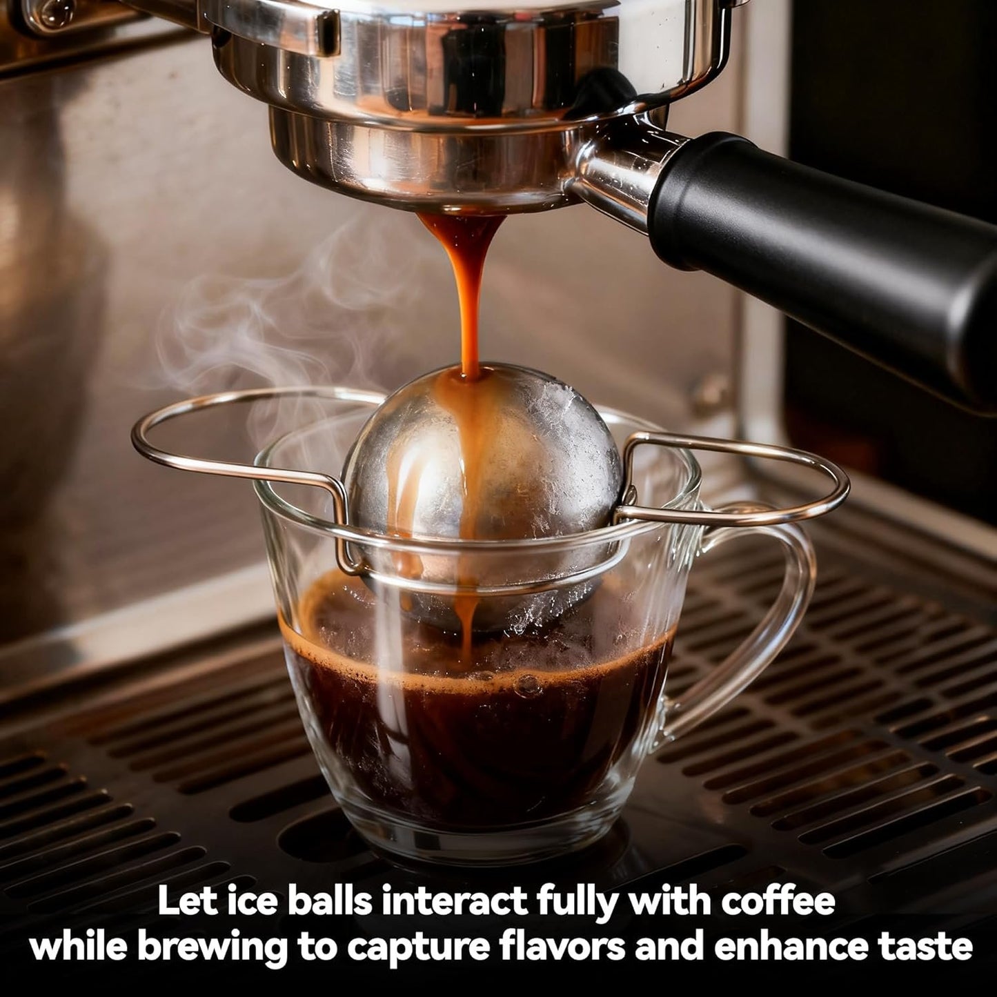 ☕❄️2026 Espresso Cooling Ball • Stainless Steel Frozen Ice Rocks for Coffee