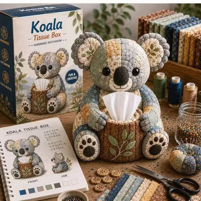 ⚡New Arrival🧵DIY Animal-Themed Patchwork-Style Tissue Box Kit