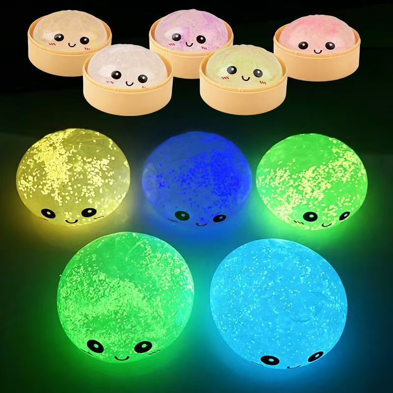 🍔💕Glitter Squishy Bun - Squeeze Away Stress for Instant Calm & Focus