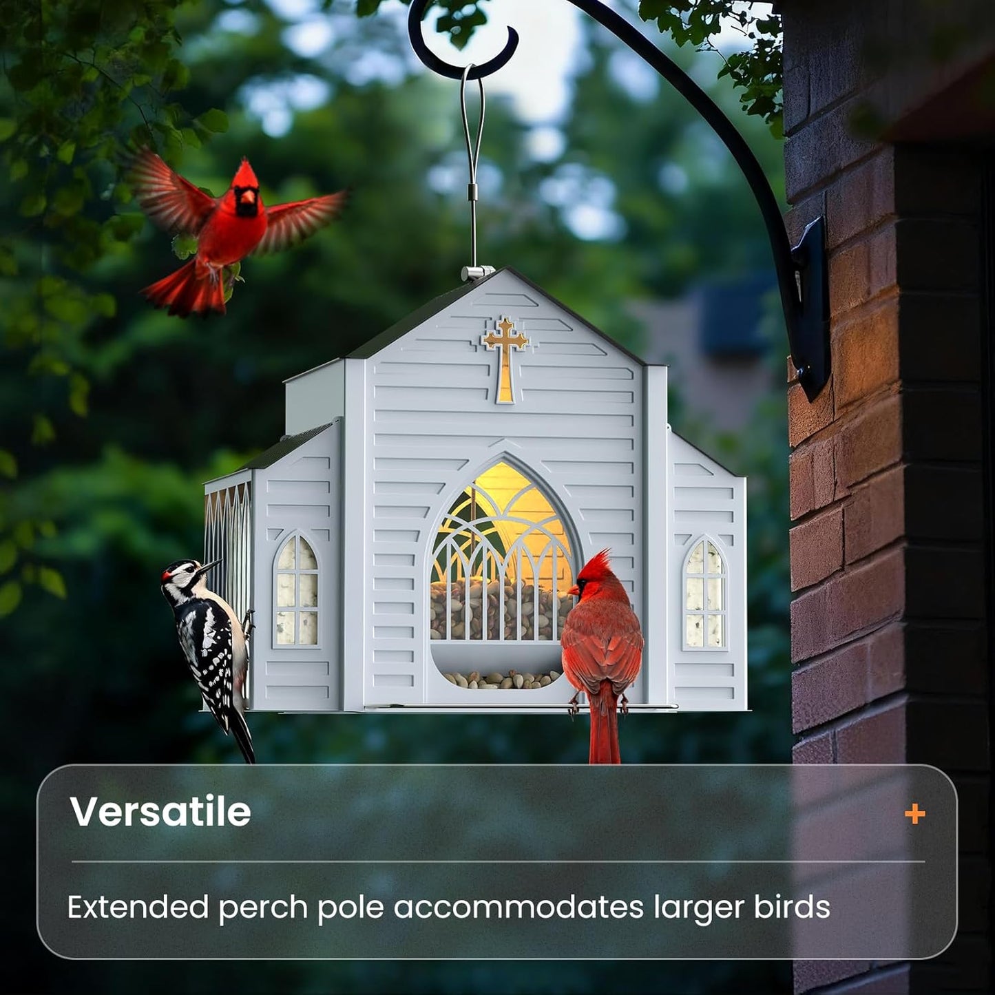 🔥HOT SALE 49% OFF✝️Church-Shaped Metal Solar Bird Feeder🎁Buy 2 Free Shipping