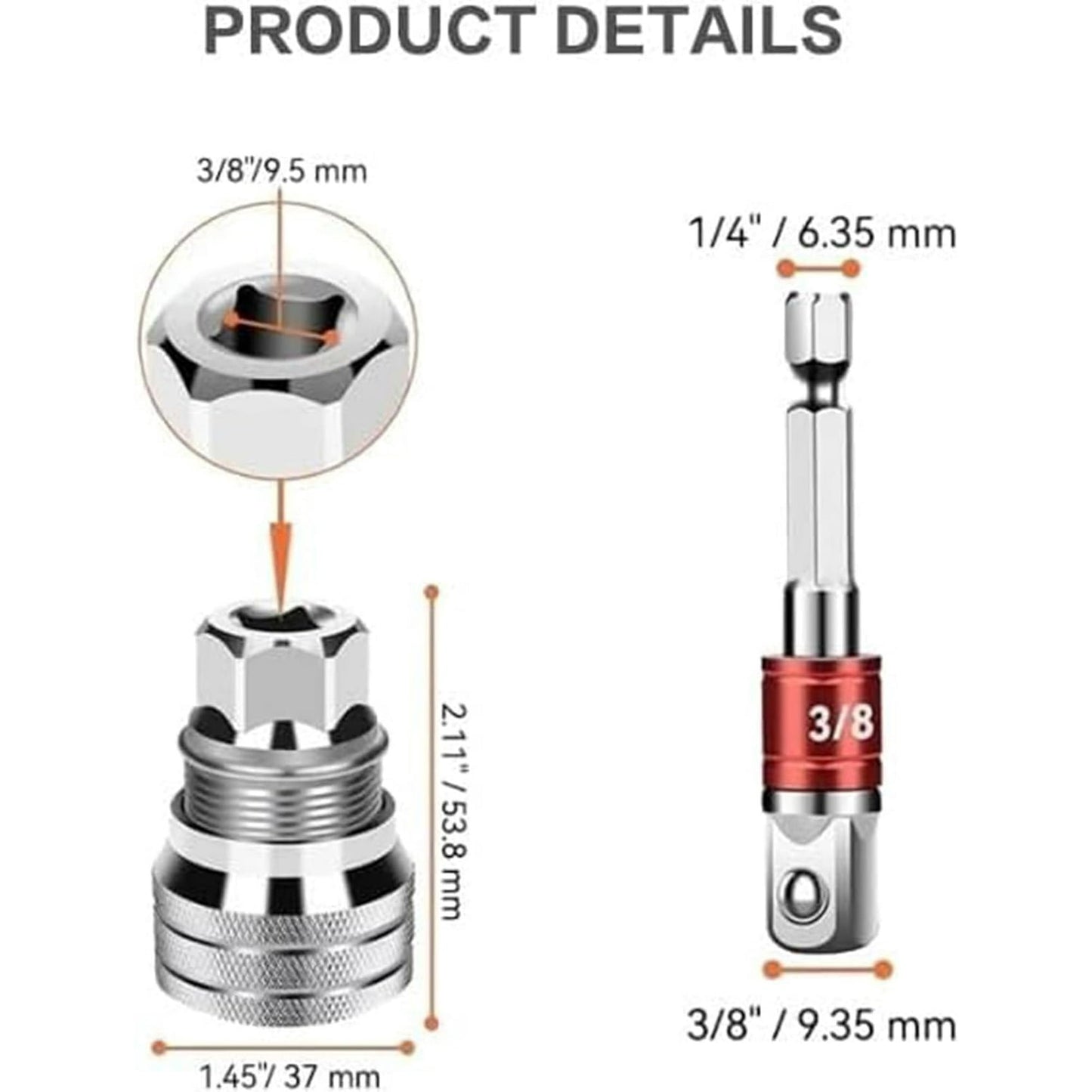 🔧Multi-function Universal Socket Wrench Tool - Universal Maintenance Tool for 3/8" Drive Ratchet Torque Wrench and Power Drill