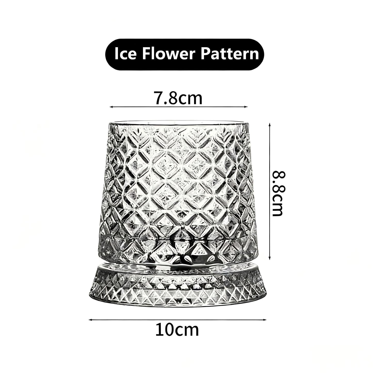 🔥Luxury 360° Spinning Crystal Glass