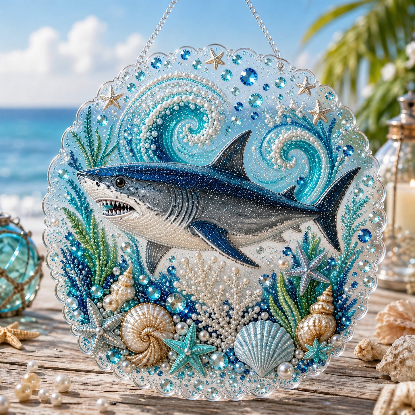 🔥  🌊✨Ocean Pearl Art DIY Hanging Ornament Kit