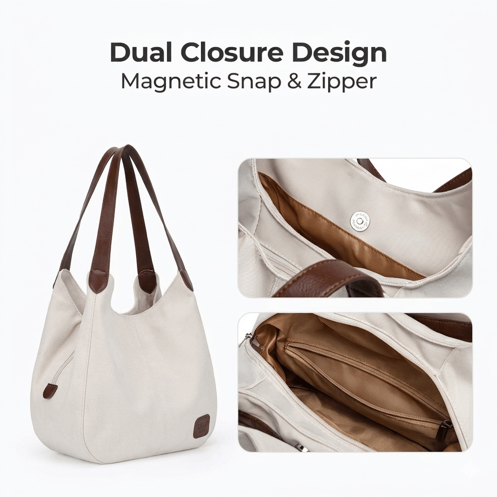 Daily Carry Bag for Women with Three Compartments