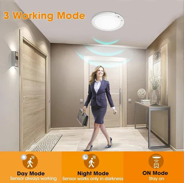 💡Rechargeable Motion Sensor Ceiling Light with Remote - Magnetic Wireless Ceiling Light Battery Powered