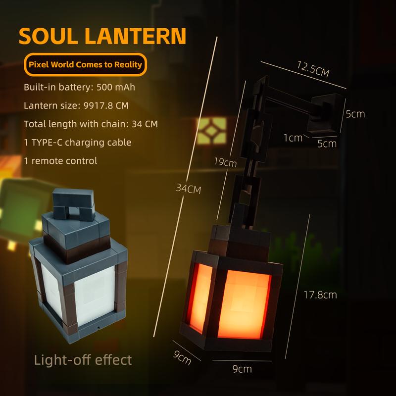 🎁🎮 Funny Pixel Soul Lantern Night Lamp | RGB 16-Color Remote Control + 4 Modes – Spooky & Cool Decor!