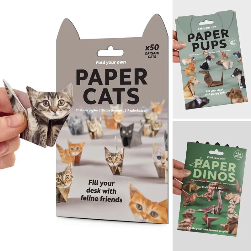 🎄💝DIY Paper Cats Origami Animal Handicraft Gift