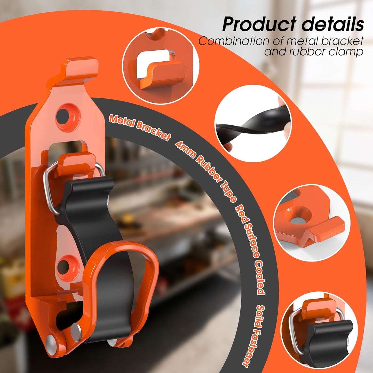 🚜Essential gear for road trips🔥Metal-rubber shovel mounting clamp