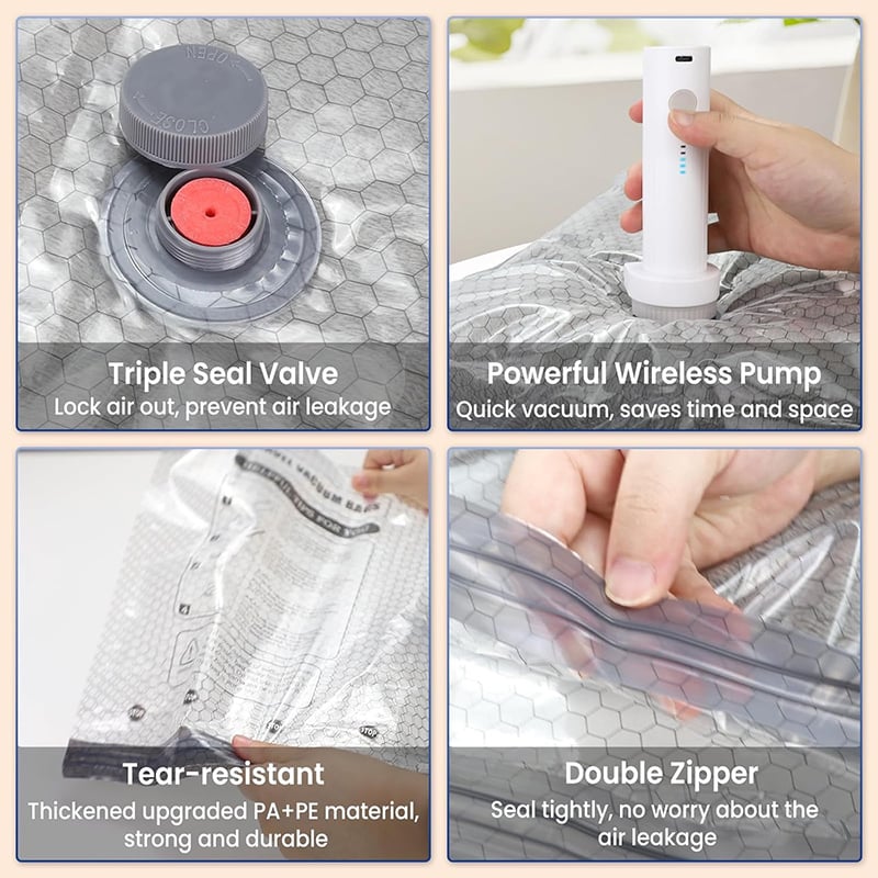 🔥Cordless Travel Vacuum Storage Bag Set