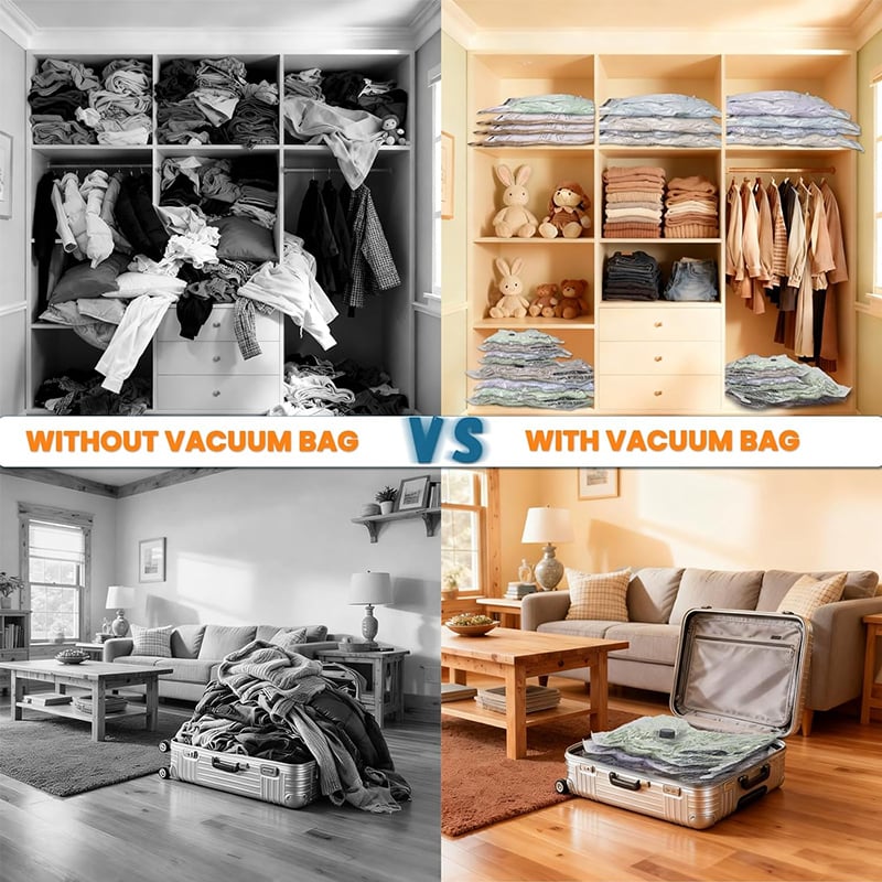 🔥Cordless Travel Vacuum Storage Bag Set