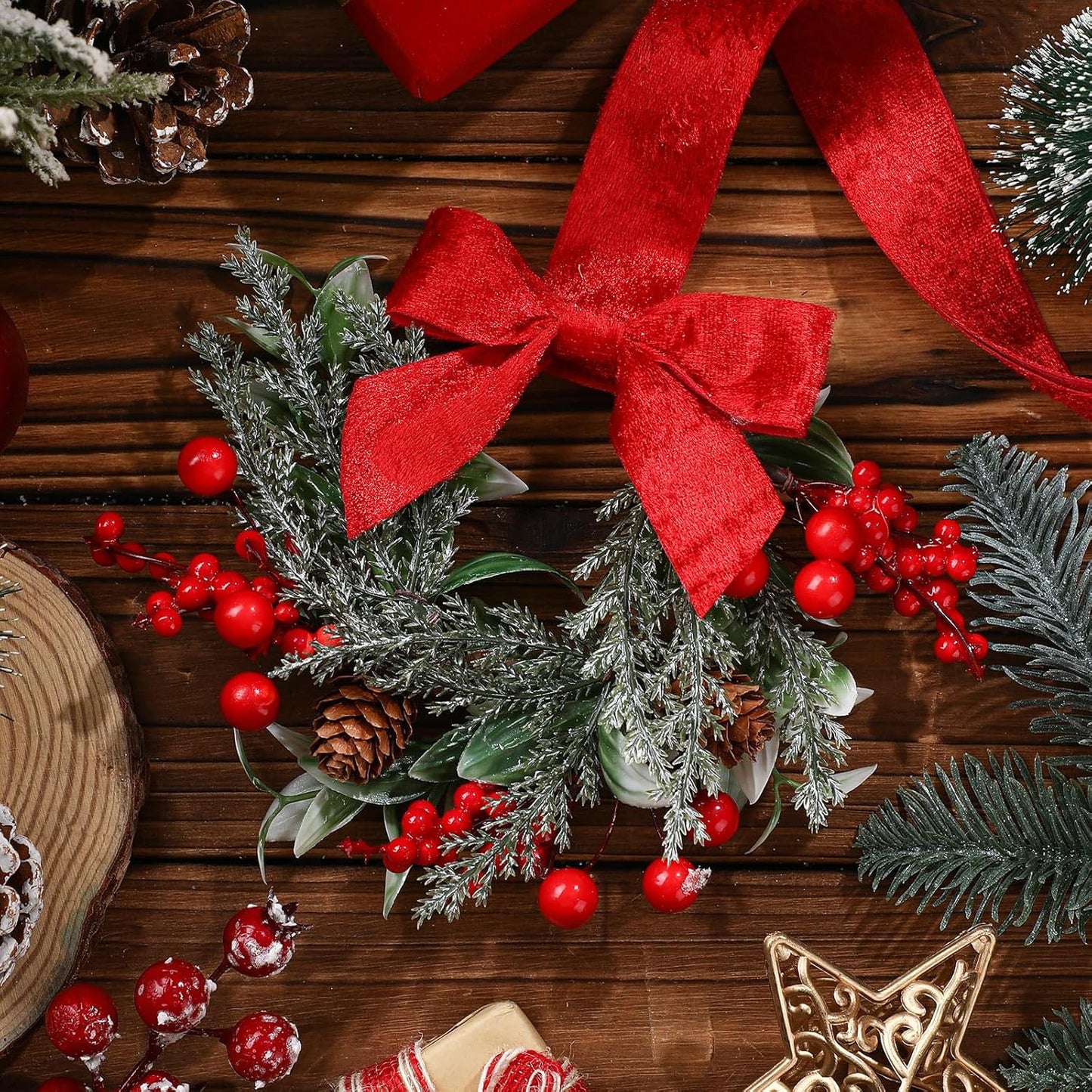🎉Mini Christmas Wreaths for Cabinets