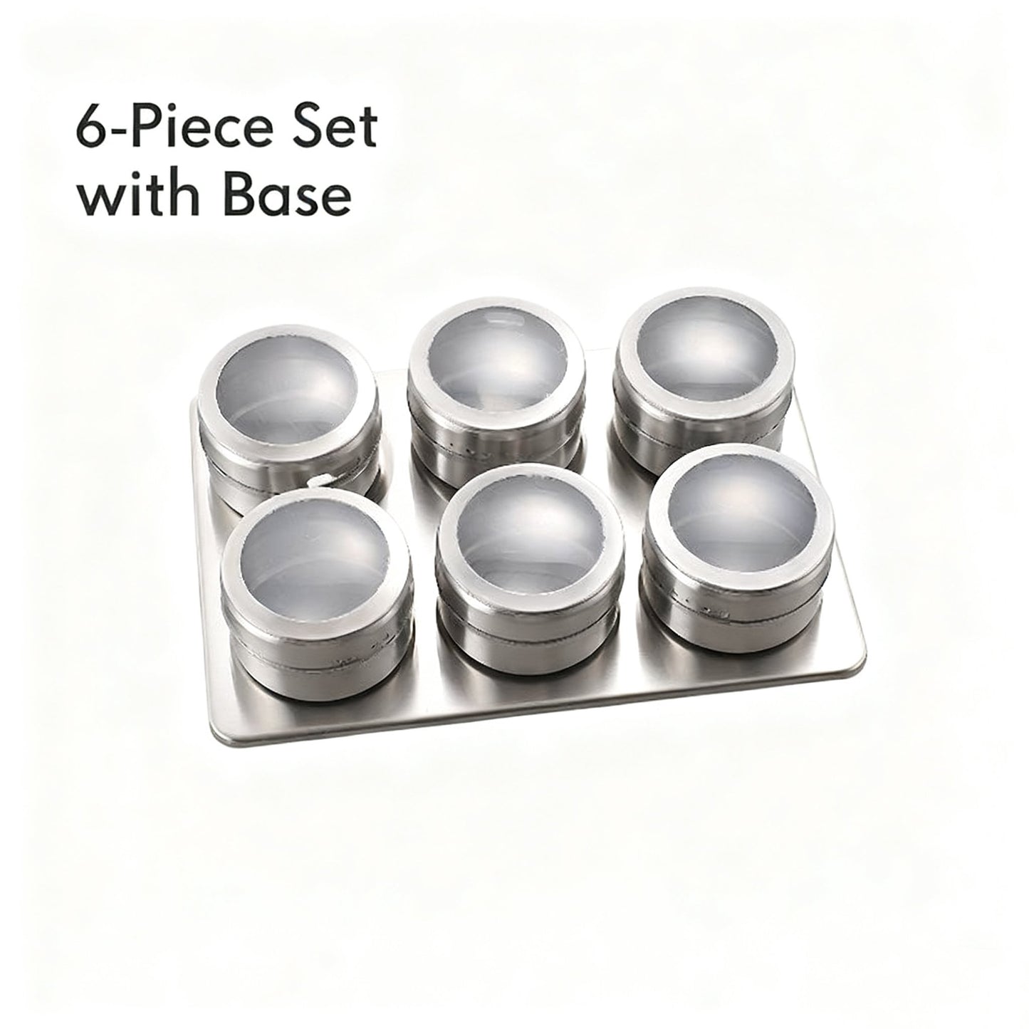 🔥🧂Stainless Steel Magnetic Spice Jars Set