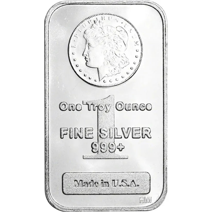 🔥Last Day 50% OFF - Highland Mint 1 oz Morgan Head .999+ Fine Silver Bar